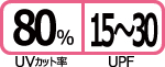 UVカット率80％