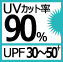 UVカット率90％