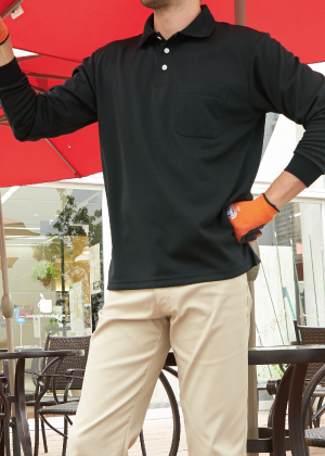 サンエス AG10061 エコ長袖ポロシャツ