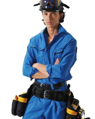 バートル BURTLE 7063長袖シャツ、7072ツータックカーゴパンツ