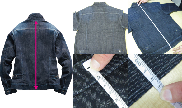 着丈の測り方の画像