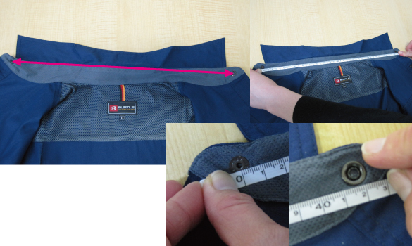 ネック、首廻の測り方の画像