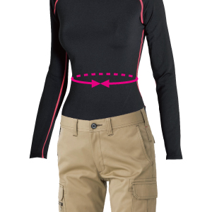 表示ウエストの測り方の画像